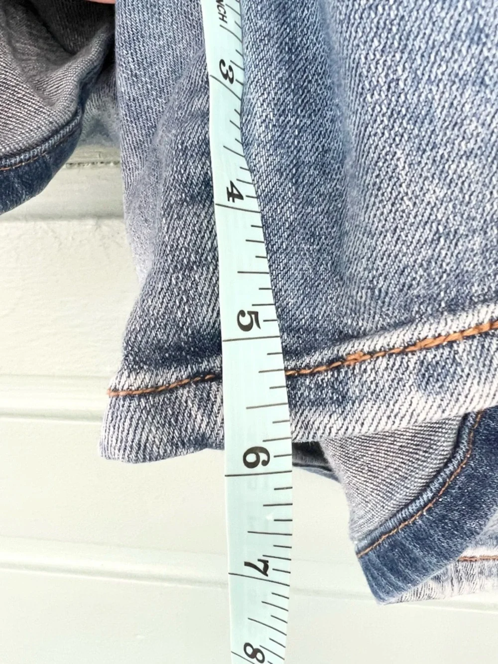 Anthropologie Light Blue Distressed Denim Shorts - Picture 11 of 11